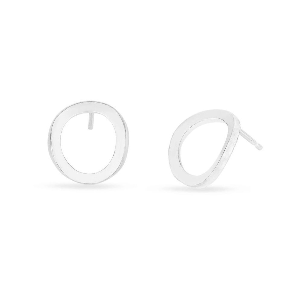 Curved Circle Earrings