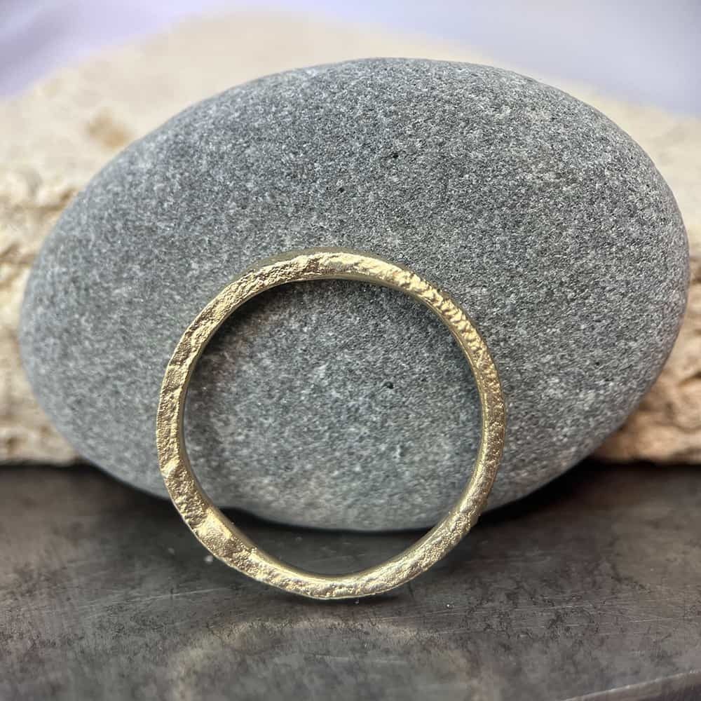 Gold Slim Molten Ring Sup03
